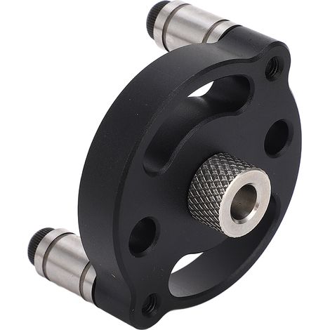 Lot de 1 Gabarit de perçage auto-centrant noir, guide de chevillage monopoint pour bois, poinçon de positionnement, outil de menuiserie précision (1/5)
