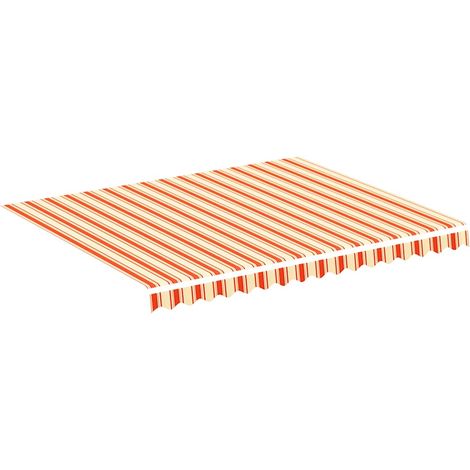 Tessuto di Ricambio per Tenda da Sole Giallo e Arancio 3x2,5 m (1/4)