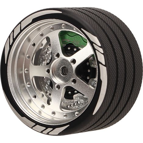 Adaptateur de commande à une main avec volant en alliage d'aluminium pour télécommande de voiture RC FLYSKY NB4 (argenté)