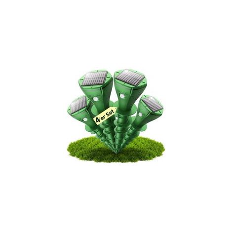 Répulsifs Solaires Anti Taupes, Lot de 4 Répulsif à ultrasons pour Taupes, Répulsif Contre Les campagnols, Imperméable, dissuasif Efficace Contre Les Taupes, Les Souris, Les Fourmis, Rats (1/4)