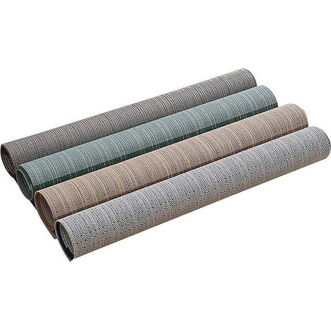 set De 4 Sets De Table En Pvc, 4 Couleurs Antidrapant Et Lavable, Rsistant  La Chaleur Et Aux Taches, Fibre Synthtique (1/5)