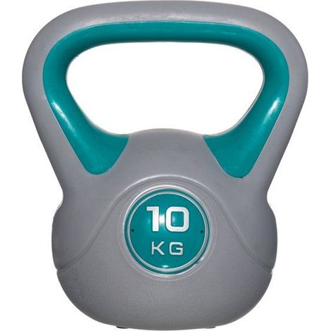 Kettlebell Esercizio Fisico Fitness Peso in Ghisa e Cemento 10 kg Manico Comodo