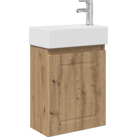 Bathroom Vanity Unit with Tap Artisan Oak 45.5 x 22.5 x 84 cm vidaXL (1/5)