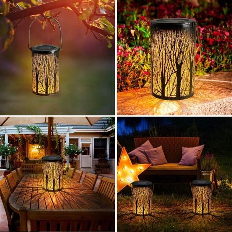 IP65 Wasserdichte dekorative Solarlaterne – Warmweiß – Außenbeleuchtung für Einfahrt, Garten und Terrasse – Einfache Installation (1/5)