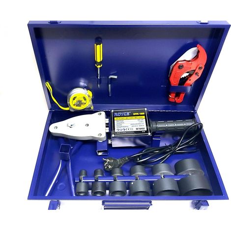 SALDATORE POLIFUSORE 1600W PER SALDATURA TUBI PLASTICA PVC PVDF 6 MATRICI (1/5)