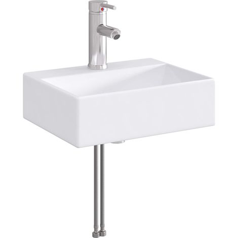 vidaXL Bathroom Wash Basin Chrome 39 x 30.5 x 12.5 cm Metal