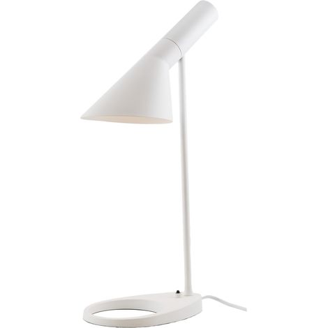 Lampe de table en aluminium avec abat-jour réglable, E27, blanche