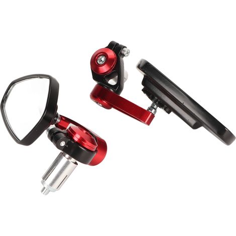 2 hochauflösende Motorradspiegel mit klarer Sicht, aus Aluminiumlegierung, für den Lenker, rot. (1/5)
