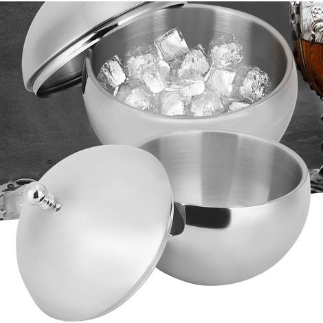 Double-walled stainless steel insulated champagne bucket with lid for receptions and weddings (1/5)
