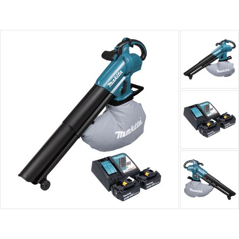 Makita DUB 187 RT2 Soffiatore e aspiratore di foglie a batteria 18 V Brushless + 2x batteria 5,0 Ah + caricabatterie