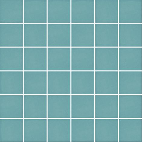Mosaïque de grès cérame PICCOLO SILK 5x5cm (finition satinée) -  Turquoise - -  163 - Turquoise - boîte de 0.93 m2