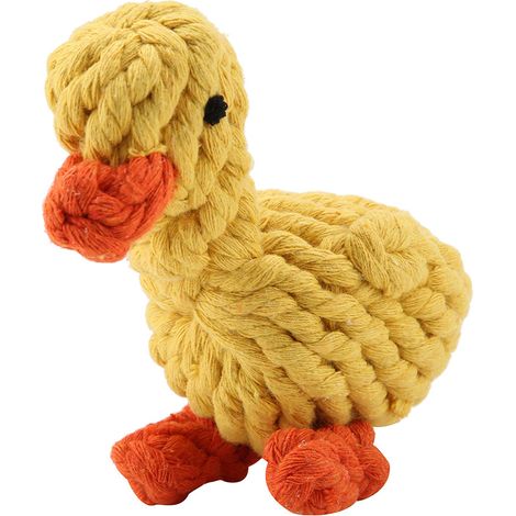 1Pc Jouet pour Chien en Coton en Forme de Canard, Jouet à Mâcher et à Rapporter pour Chiots (1/5)