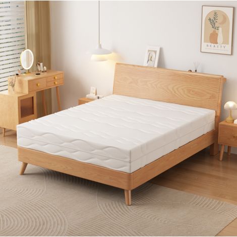 Colchón 160x200 cm blanco, muelles ensacados H3, 7 zonas, funda lavable, 20 cm MEUBLIV (1/5)