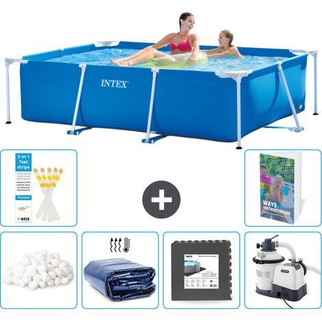 Rechteckiger Frame Pool - 220x150x60 cm - 7-teilig S31