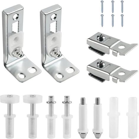 Kit de réparation de porte pliable 12 pièces avec pivots de 0,95 cm, roue de guidage de 2,2 cm à 2,5 cm et supports pour porte (1/5)