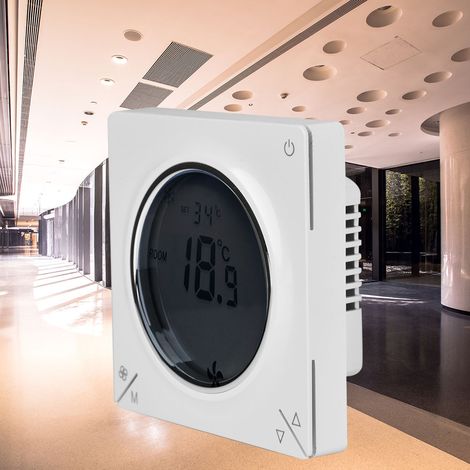Thermostat central LCD pour climatiseur/ventilo-convecteur, mode refroidissement/chauffage, régulateur de température ambiante (1/5)