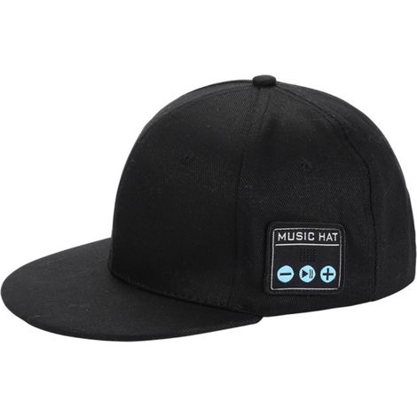 Casquette audio sans fil Bluetooth 5.4, double haut-parleurs pour sport extérieur, lecture musicale intégrée, noir (1/5)