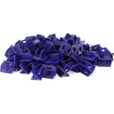 Lot de 200 outils de nivellement pour carrelage mural et de sol en céramique, fournitures de construction et de carrelage (bleu). (1/5)