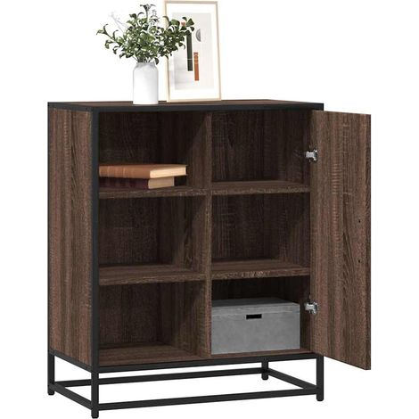 Sideboard Brown Oak 62x35x76 cm Engineered Wood vidaXL (1/5)