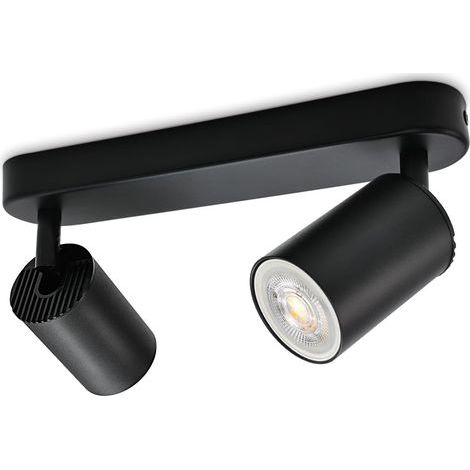 GU10 Ceiling Spotlights, Adjustable and Swivel, Black Metal, for Living Room, Bedroom, Kitchen (1/5)
