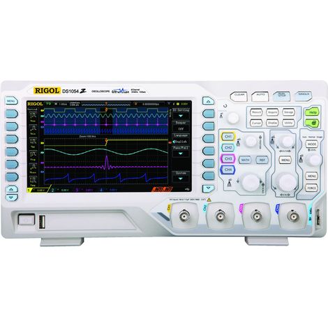 Oscilloscope numérique 50 MHz 4 canaux DS1054Z – Fréquence d'échantillonnage 1 Géch/s – Mémoire 24 Mpts – Écran couleur TFT 17,78 cm – Rigol (1/2)