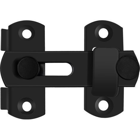 Chiavistello per porta in acciaio inox di alta qualità, adatto per porte scorrevoli e finestre, stalle, uso domestico ed esterno (Nero) (1/5)