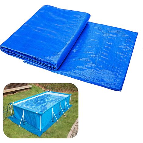 Couverture de piscine rectangulaire 300×201cm - Revêtement de sol de piscine étanche en PE - Bâche carrée épaisse et anti-poussière (1/5)