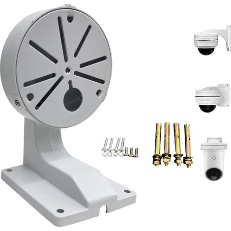 Metallene Wandhalterung für Innen- und Außenkameras, L-förmige Halterung zur Montage von IP-Sicherheitsdome-Kameras, Anschlussdose mit Kabelmanagement, Dome-Kamerahalterung (Metall) (1/5)