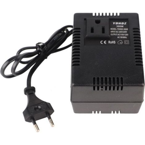 300W Convertisseur de Tension Transformateur de Puissance AC 220V à 110V Adaptateur de prise UEEU Plug (1/4)