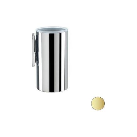 STILHAUS Bicchiere Portaspazzolini Da Muro Hashi Oro Opaco Ø 6 x 11,5 H
