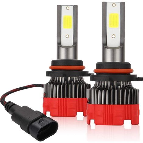 Ampoules de phares LED 9005 HB3 6 000 K, feux de route, 30 W, 6 000 lm, antibrouillard, extrêmement lumineuses, 2 lampes, rotation à (1/5)