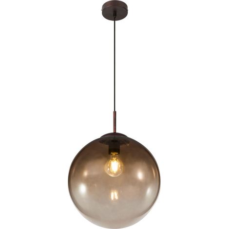 Globo - lámpara colgante - VARUS - marrón - vidrio - Ø 30cm - E27 (1/4)