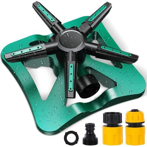 Arroseur de Jardin - Arrosage Automatique Gardena pour Un Arrosage à 360 Degrés à 5 Bras Oscillant - Arroseur Rotatif d'eau avec 20 Buses, Système de D'irrigation Pelouse de Jardin (1/5)
