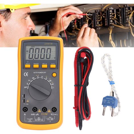 Multimètre numérique LD9817B : testeur de température haute précision, détecteur de fil de feu, multimètre professionnel multifonctionnel (1/5)