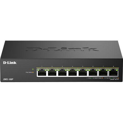 D-Link DMS-108P/E DMS-108P/E Switch réseau RJ45 fonction PoE (1/4)