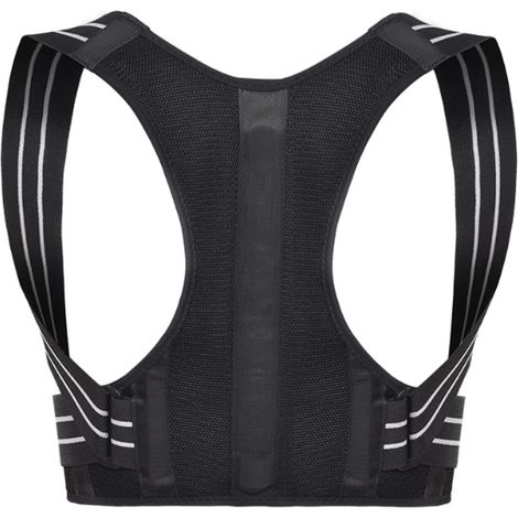 Sangle de correction de posture réglable pour la colonne vertébrale, la sangle de correction de bosse d'épaule améliore votre posture, noir, XL (1/5)