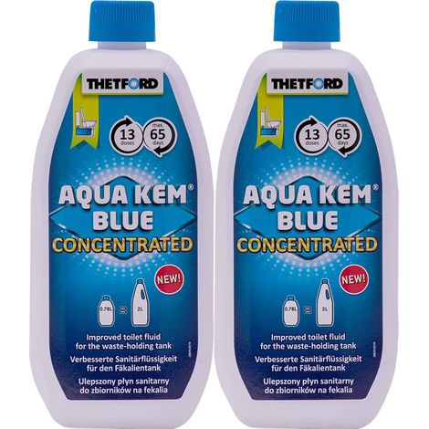 Liquide WC chimique, produit toilette chimique camping, 2 x 0,78 Liter concentré