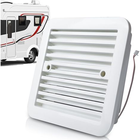 Ventilateur d'extraction pour caravane, 12 V 2,4 W, ventilateur de toit, ventilateur latéral pour caravane, camping-car, remorque, blanc (1/5)