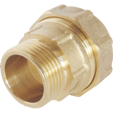 Raccord laiton droit Serrage Extérieur pour tube PE Ø20 mm - Mâle 1/2
