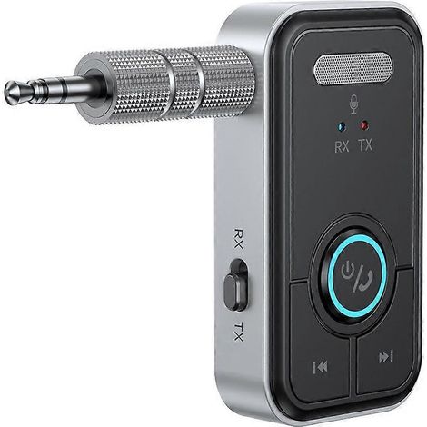 Émetteur-récepteur Bluetooth 5.3, adaptateur audio sans fil avec prise jack 3,5 mm et micro (1/5)