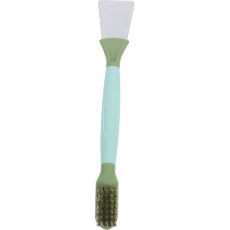 Spazzola per la pulizia delle fessure con manico in plastica - Raschietto efficace per scanalature di stufe e piastrelle (verdura) (1/5)