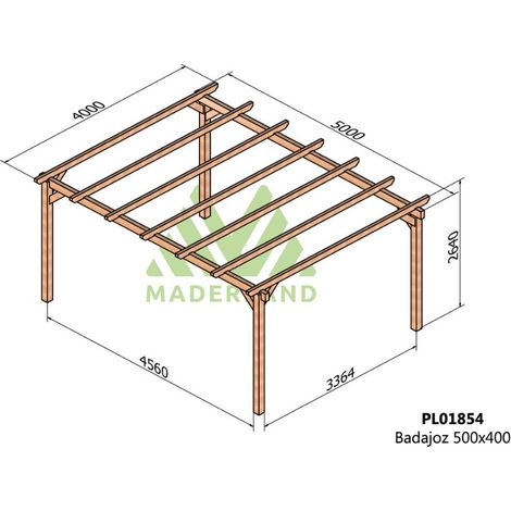 Cochera de Madera Badajoz (Maderland) - 500 x 400 cm