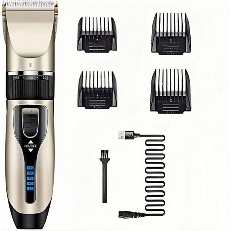 Tondeuse Cheveux Hommes, Tondeuse Cheveux Sans Fil, Tondeuse Électrique Cheveux Et Barbe, USB Rechargeable Tondeuse Cheveux avec Affichage LED pour Hommes Enfants Famille (1/5)
