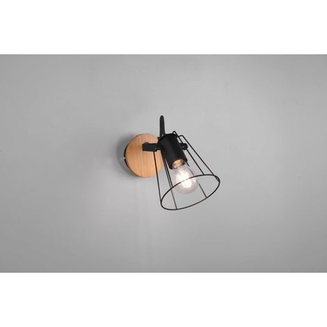 JAIPUR SPOT GABBIA METALLO NERO CON BASELEGNO H.29CM. 1xE27