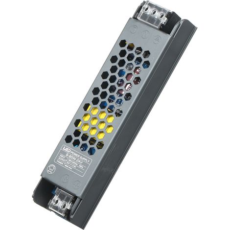 Adaptateur secteur ultra-mince ruban LED, transformateur AC190V-240V vers DC24V 2,5A 60W, convertisseur de puissance à découpage intérieur