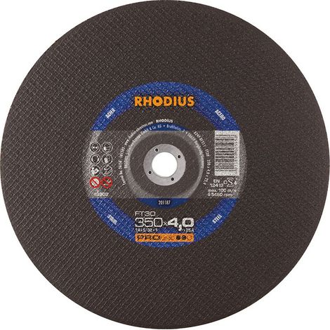 Disco de corte FT30 350 x 4,0mm Rhodius (1/2)