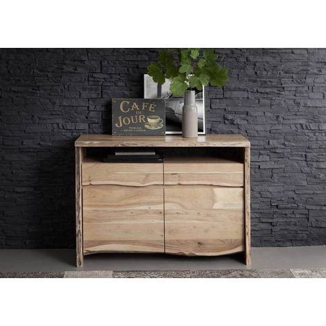 Sideboard Akazie natur lackiert 131x45x96 cm (BxTxH) montiert PURE ACACIA 103 (1/3)