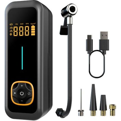 Compresseur d'air numérique pour voiture Orange, 1 unité 10 000 mAh résistant aux températures élevées, compact, mini et portable (1/4)