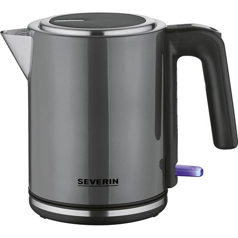 Severin WK 9574 Elektrischer Wasserkocher 1 Liter schwarz anthrazit
