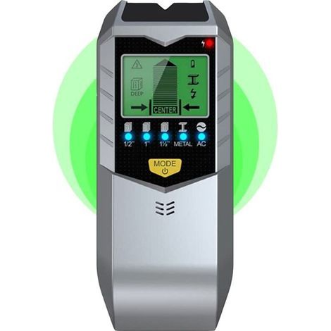 [JAMAIS UTILISÉ] Détecteur mural électronique 5 en 1 - Détecteur de métaux, de montants et de bois avec écran LED, précision de mesure de 0,01 mm (1/4)